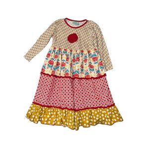 Sage & Lilly Dress Size 7 boho with flower appliqué